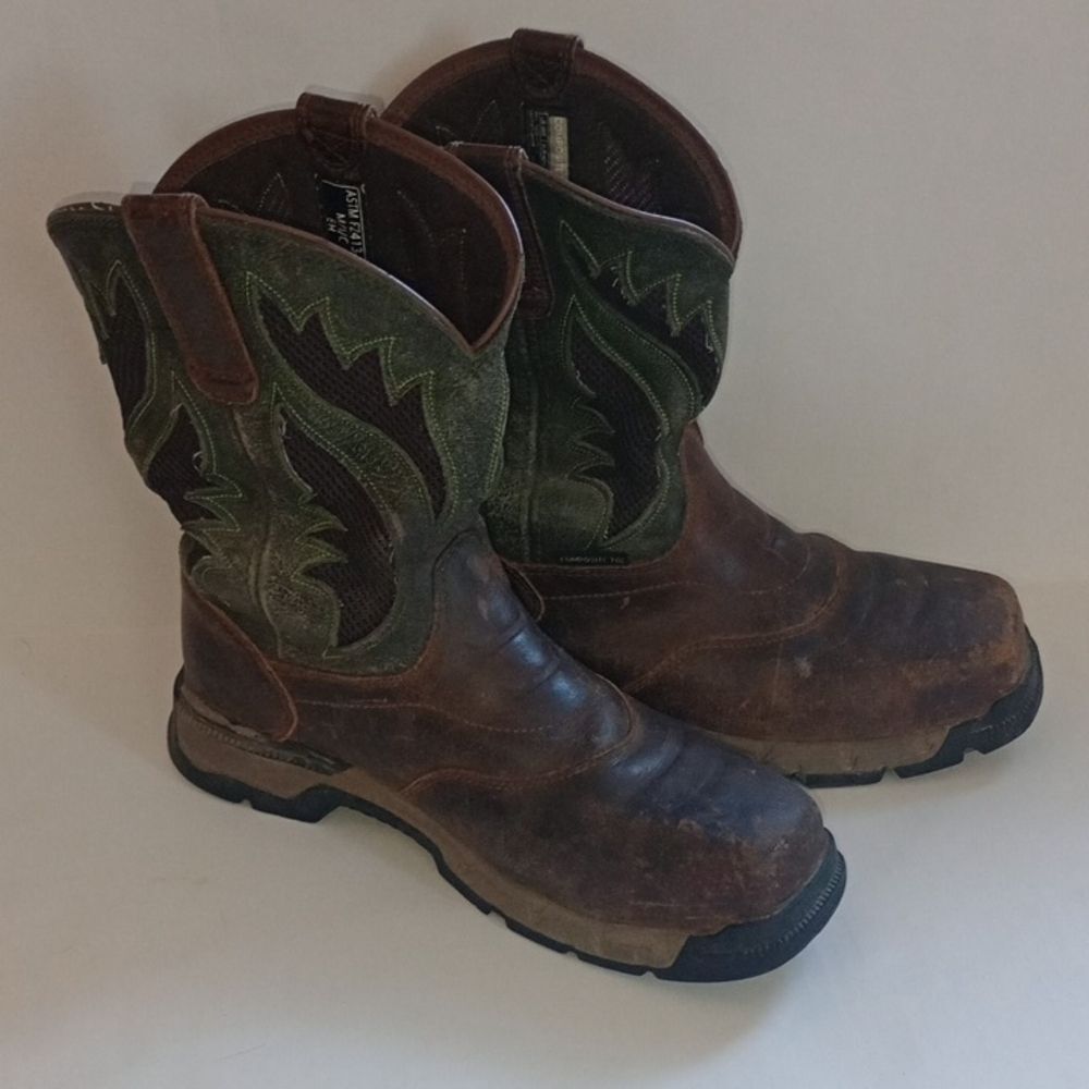Size 9 EE - Extra Wide -Ariat Composite Toe Western Boots Leather Work Boots